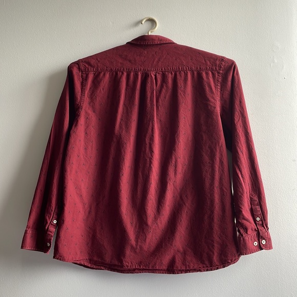 Red Western Button Down Shirt XL - Picture 3 of 6